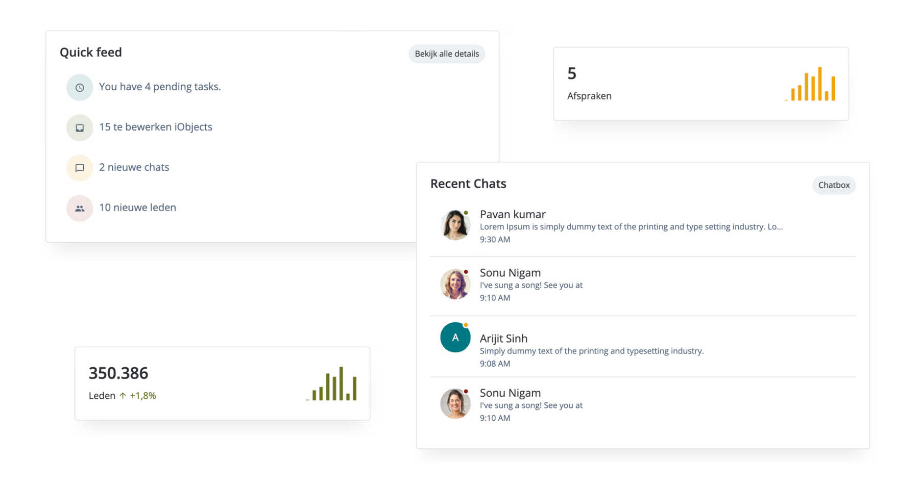 BBTK ledenplatform dashboard