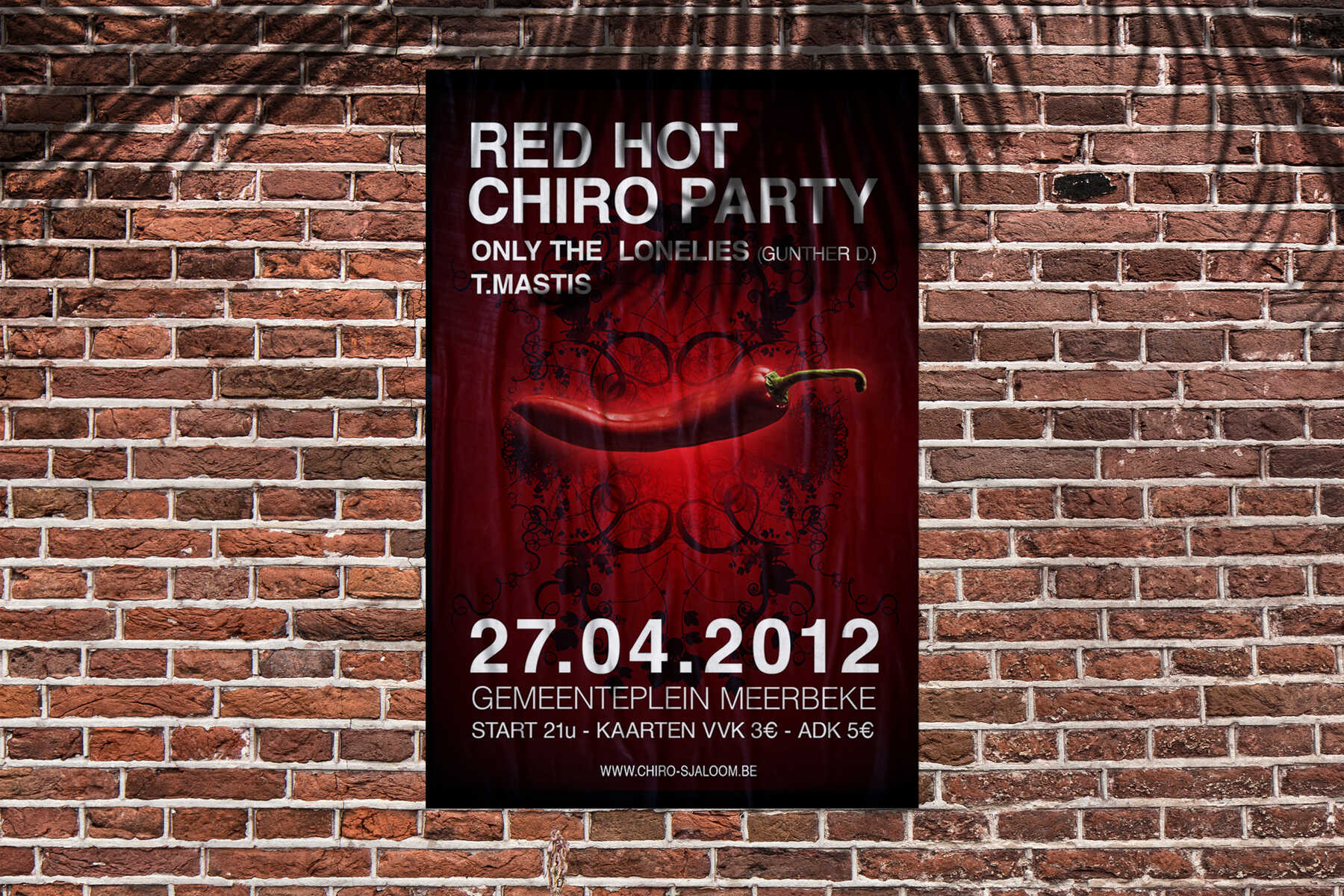 Chiro Sjaloom Meerbeke party 2012 poster